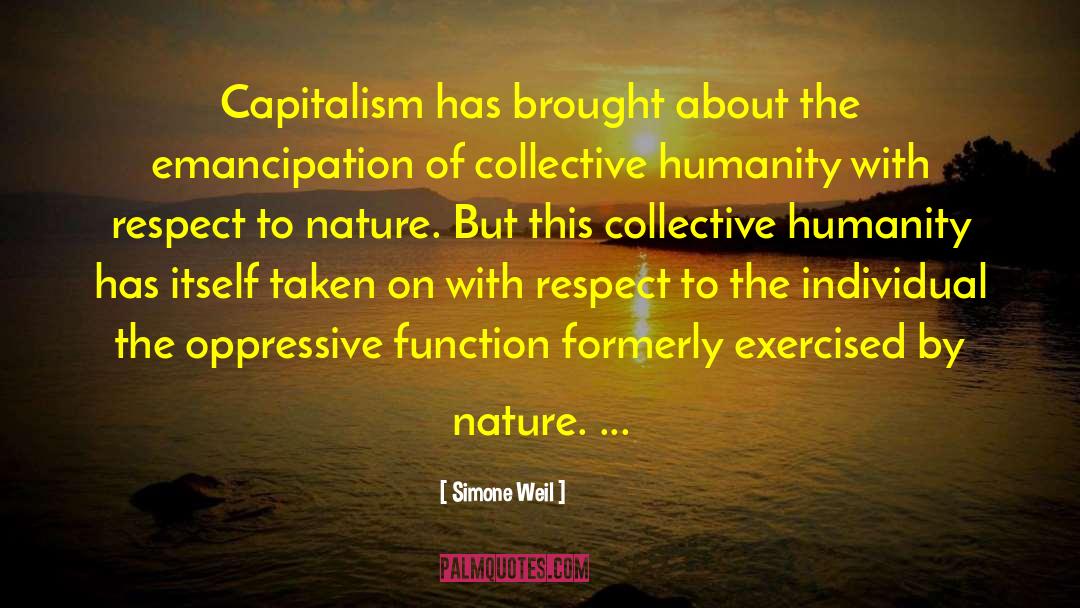 Simone Weil Quotes: Capitalism has brought about the