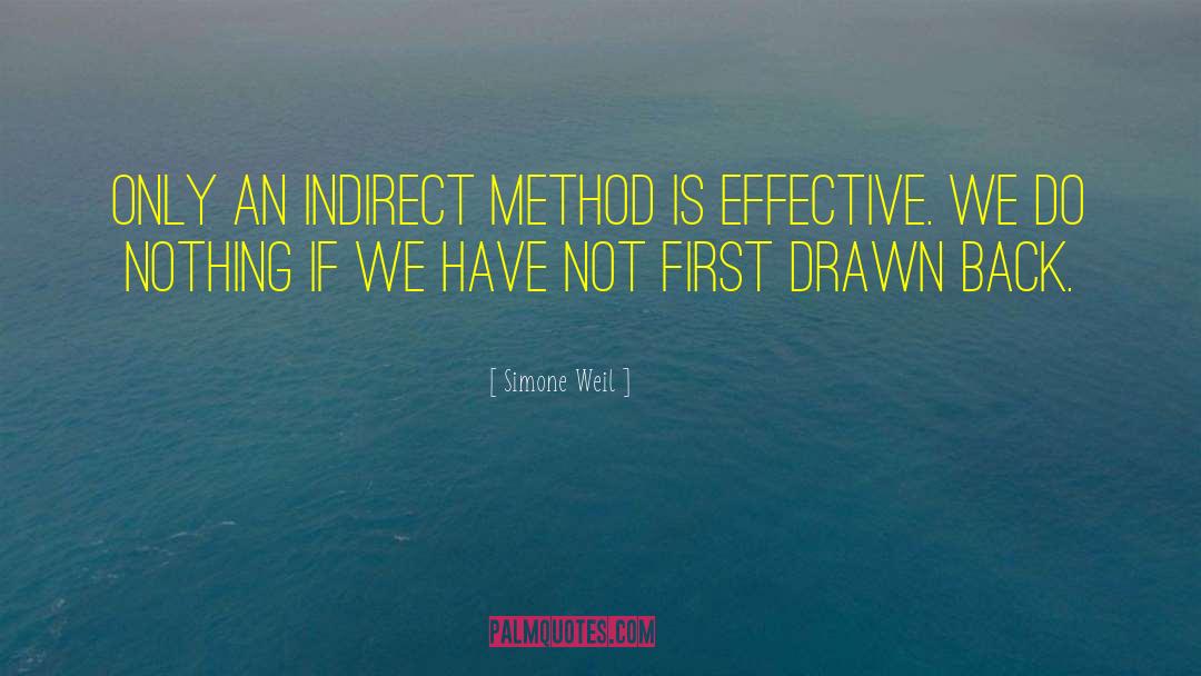 Simone Weil Quotes: Only an indirect method is