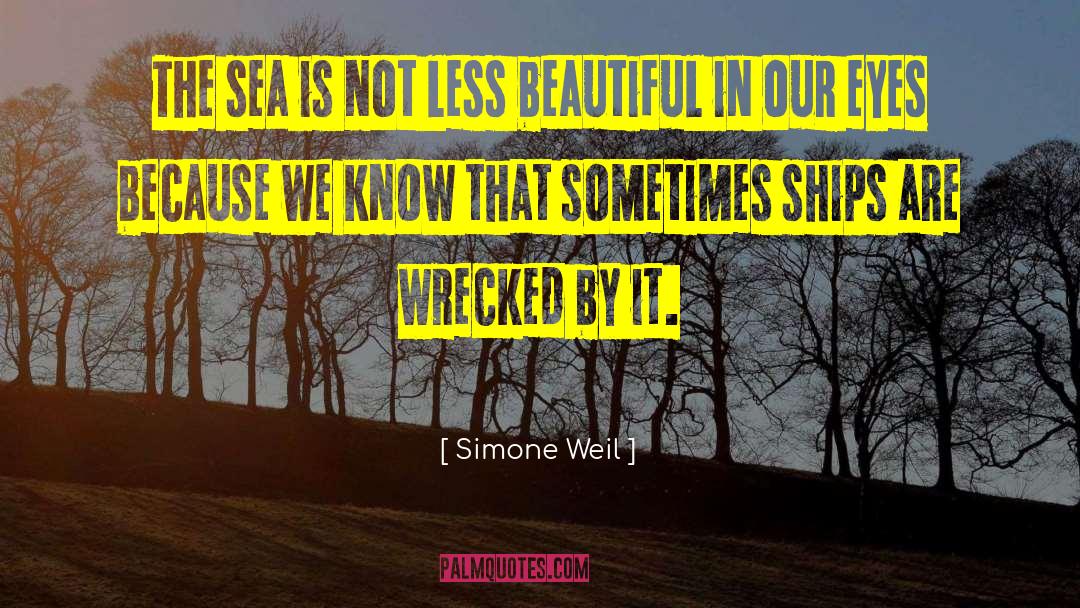 Simone Weil Quotes: The sea is not less