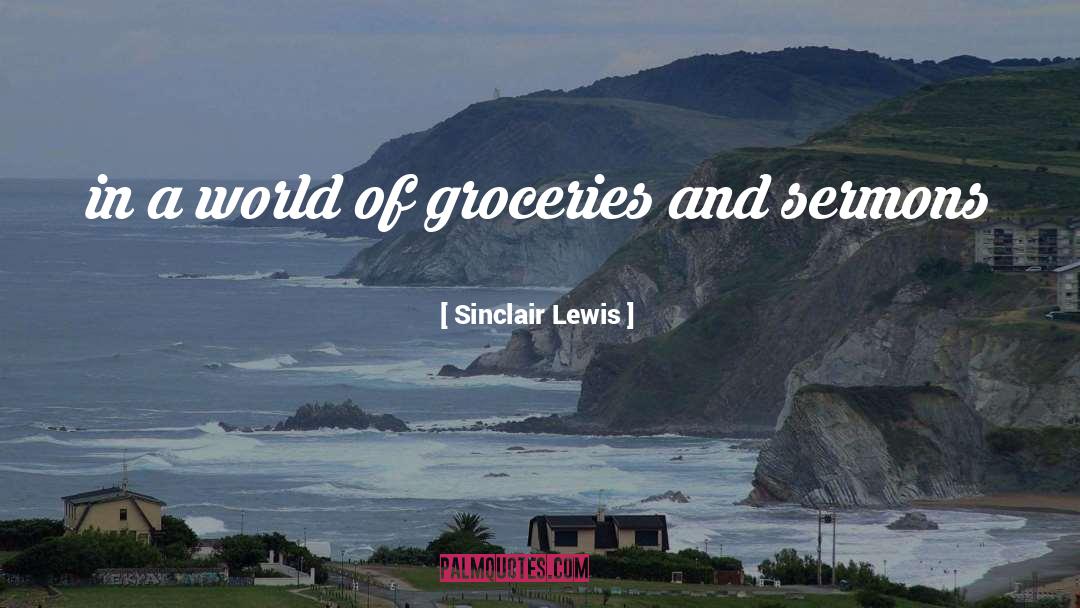 Sinclair Lewis Quotes: in a world of groceries