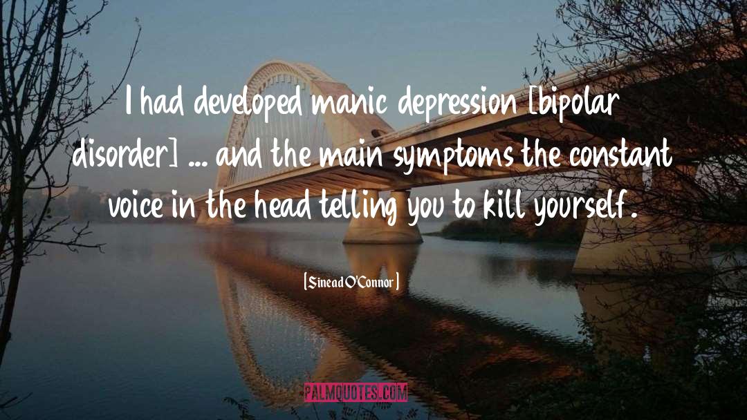 Sinead O'Connor Quotes: I had developed manic depression