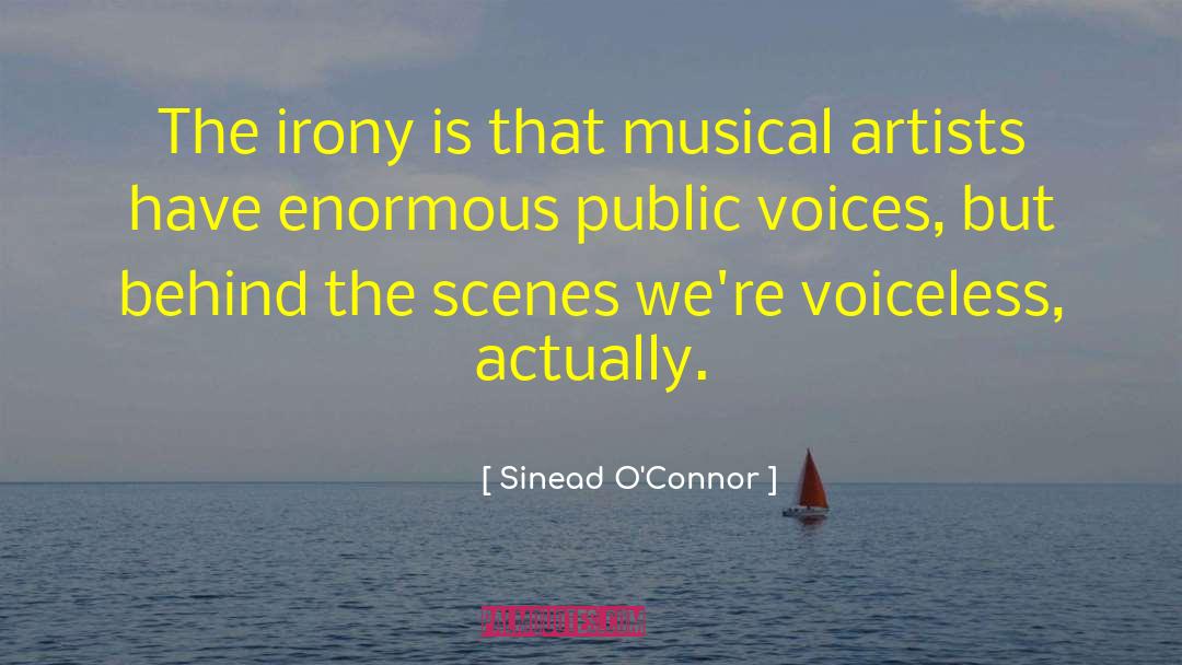 Sinead O'Connor Quotes: The irony is that musical