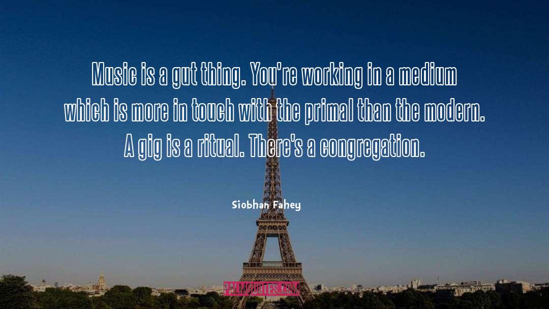 Siobhan Fahey Quotes: Music is a gut thing.