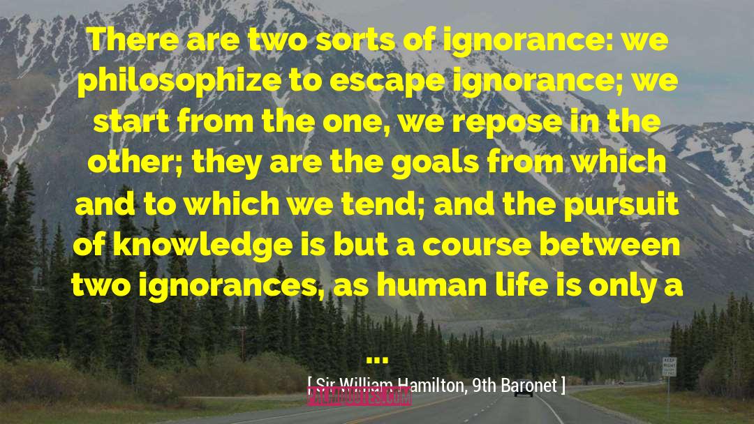 Sir William Hamilton, 9th Baronet Quotes: There are two sorts of