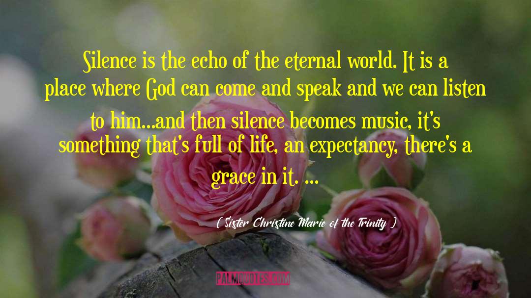 Sister Christine Marie Of The Trinity Quotes: Silence is the echo of