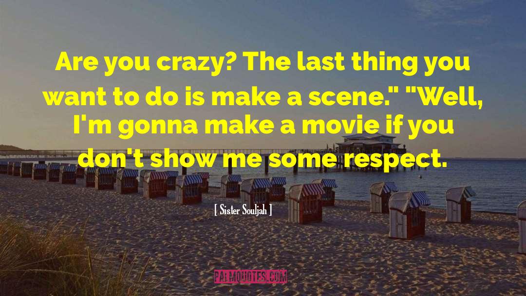 Sister Souljah Quotes: Are you crazy? The last
