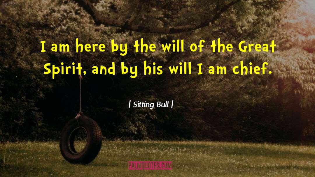 Sitting Bull Quotes: I am here by the