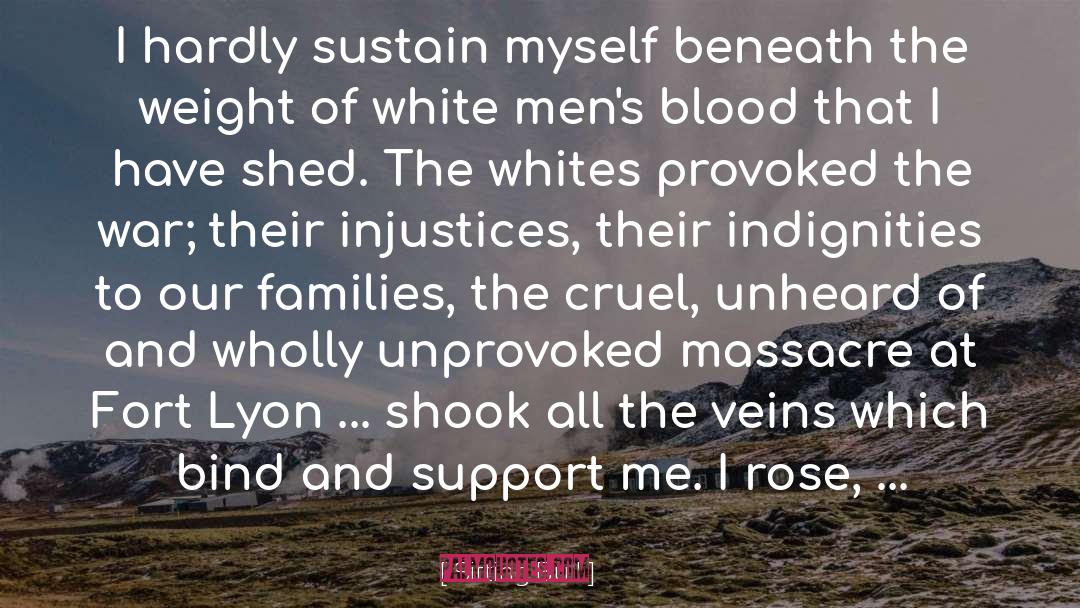 Sitting Bull Quotes: I hardly sustain myself beneath