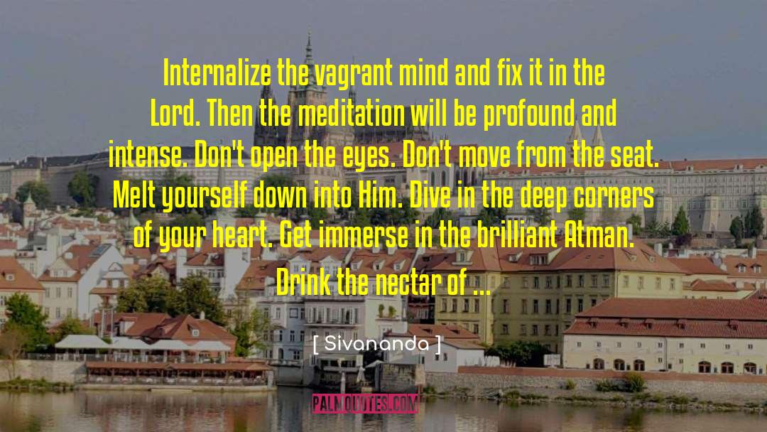 Sivananda Quotes: Internalize the vagrant mind and