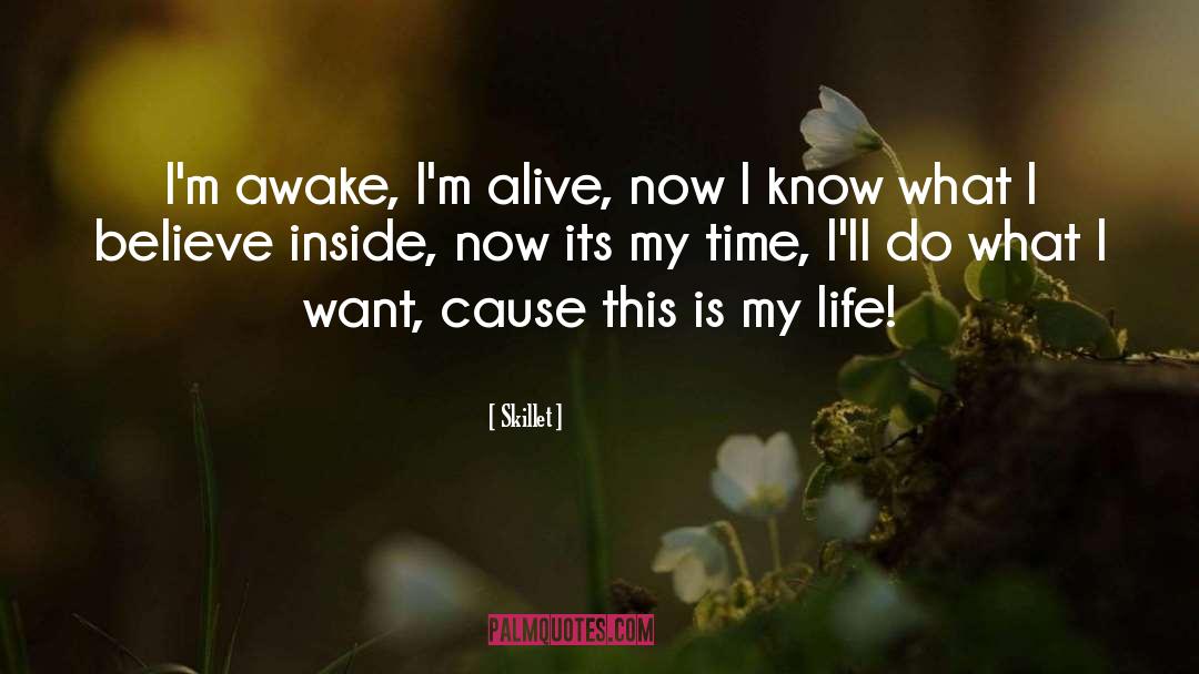 Skillet Quotes: I'm awake, I'm alive, now