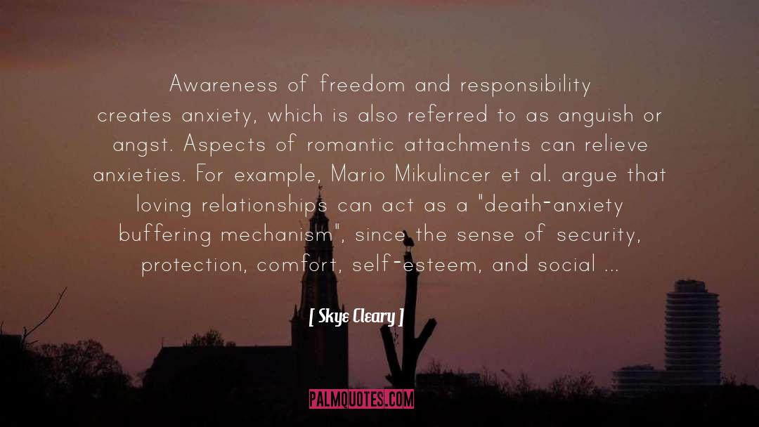 Skye Cleary Quotes: Awareness of freedom and responsibility