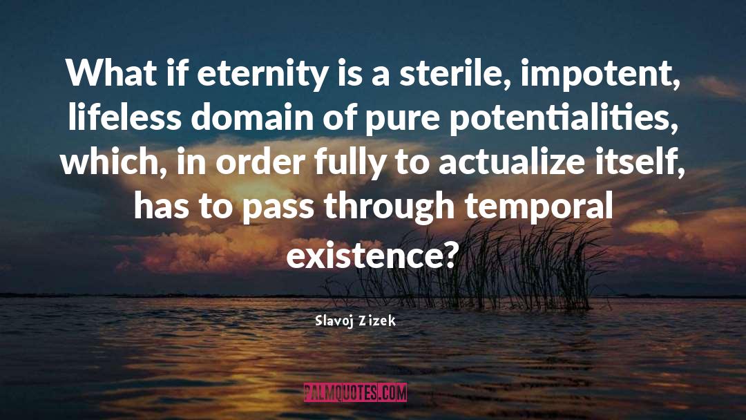 Slavoj Zizek Quotes: What if eternity is a