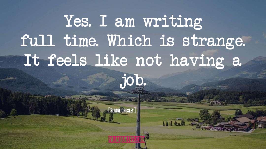 Sloane Crosley Quotes: Yes. I am writing full-time.