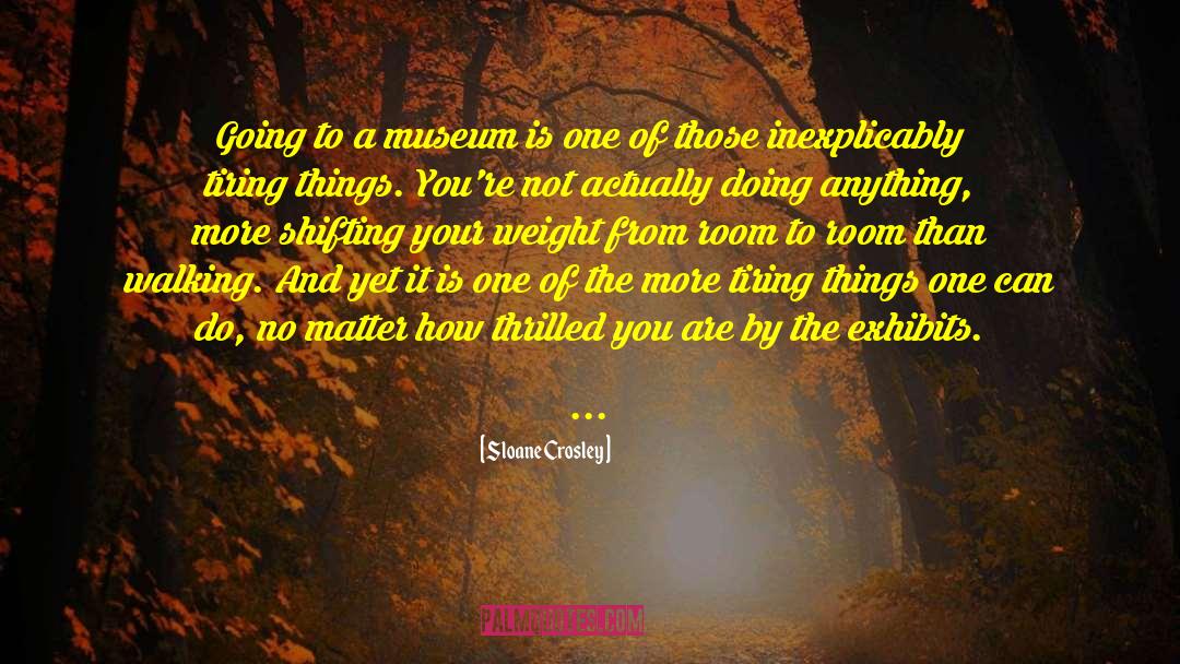 Sloane Crosley Quotes: Going to a museum is