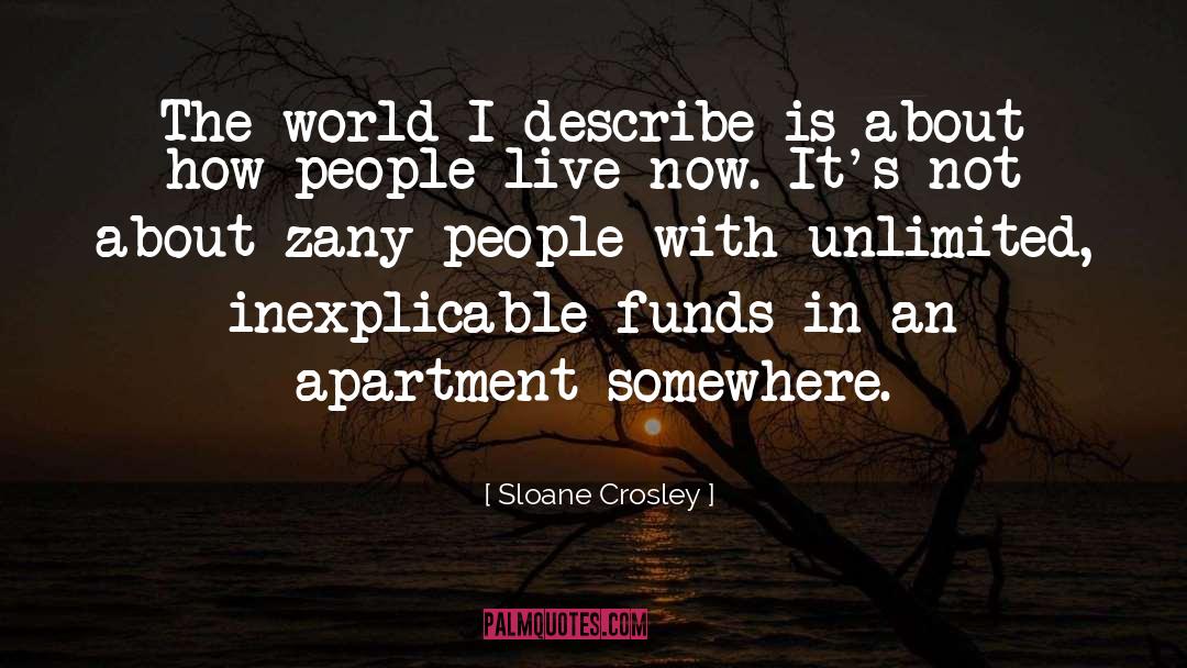 Sloane Crosley Quotes: The world I describe is
