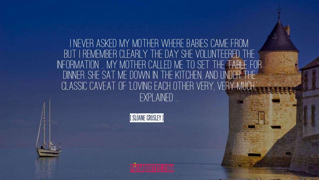 Sloane Crosley Quotes: I never asked my mother
