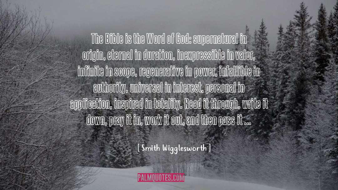 Smith Wigglesworth Quotes: The Bible is the Word
