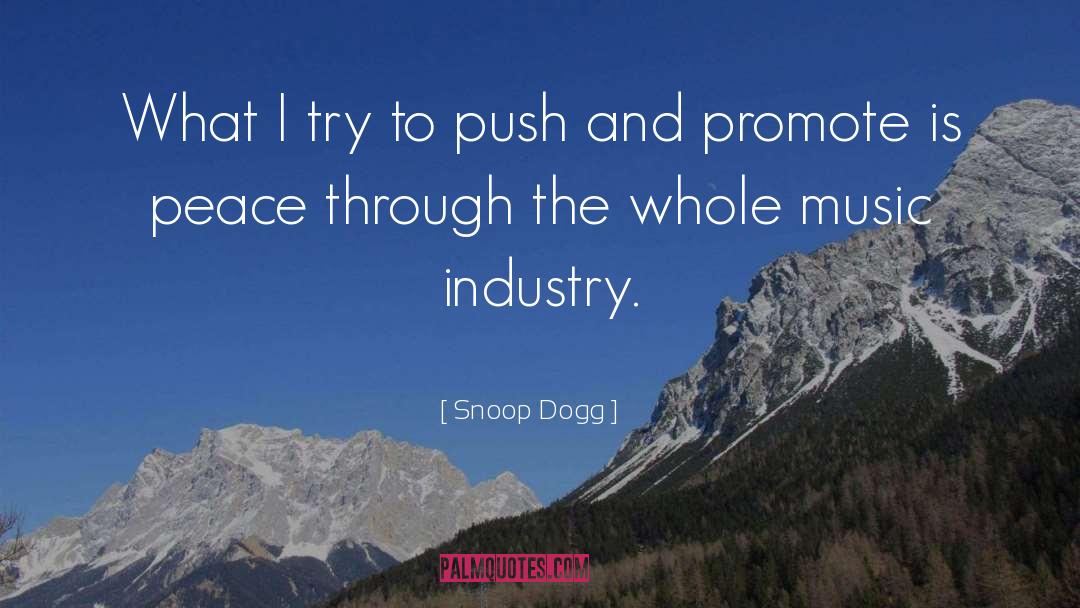 Snoop Dogg Quotes: What I try to push