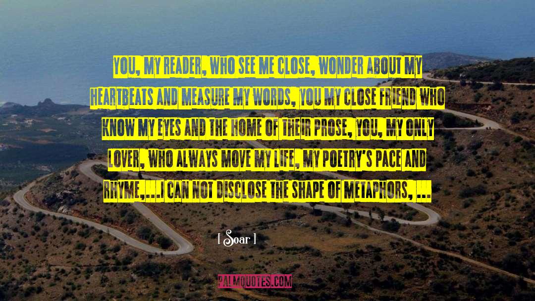 Soar Quotes: You, my reader, who see