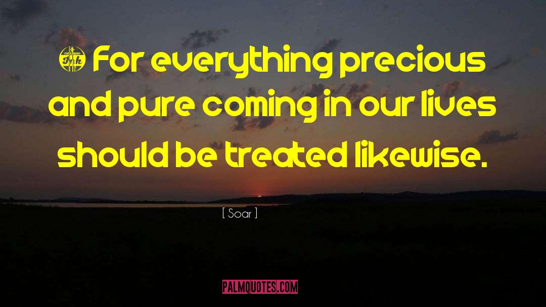 Soar Quotes: … For everything precious and