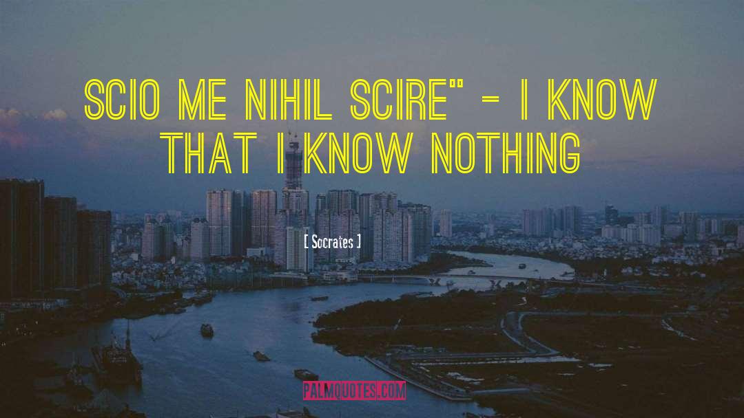 Socrates Quotes: Scio me nihil scire