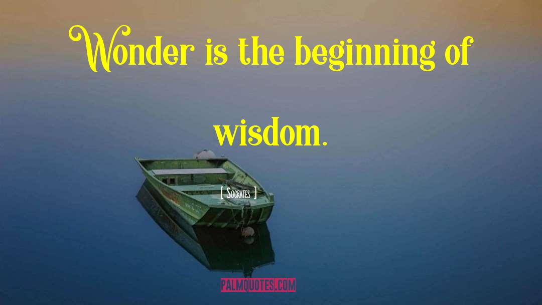 Socrates Quotes: Wonder is the beginning of