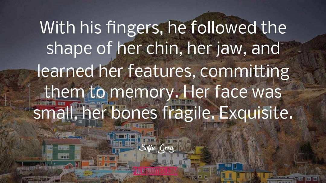 Sofia Grey Quotes: With his fingers, he followed