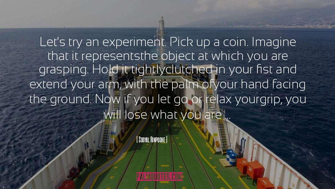 Sogyal Rinpoche Quotes: Let's try an experiment. Pick