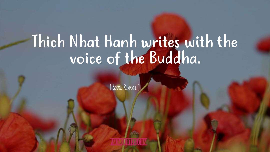 Sogyal Rinpoche Quotes: Thich Nhat Hanh writes with