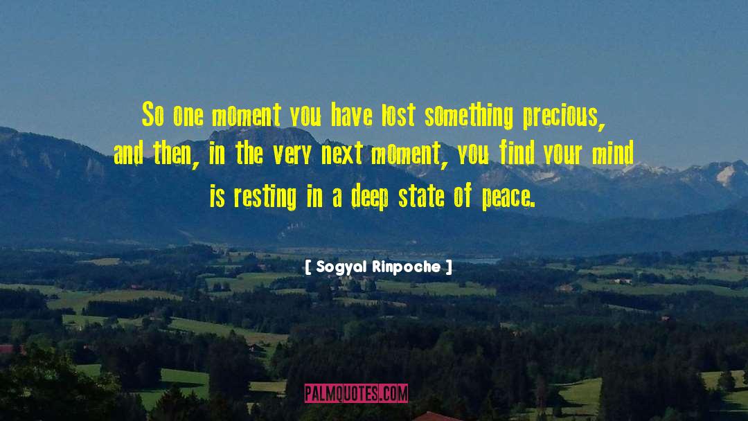 Sogyal Rinpoche Quotes: So one moment you have