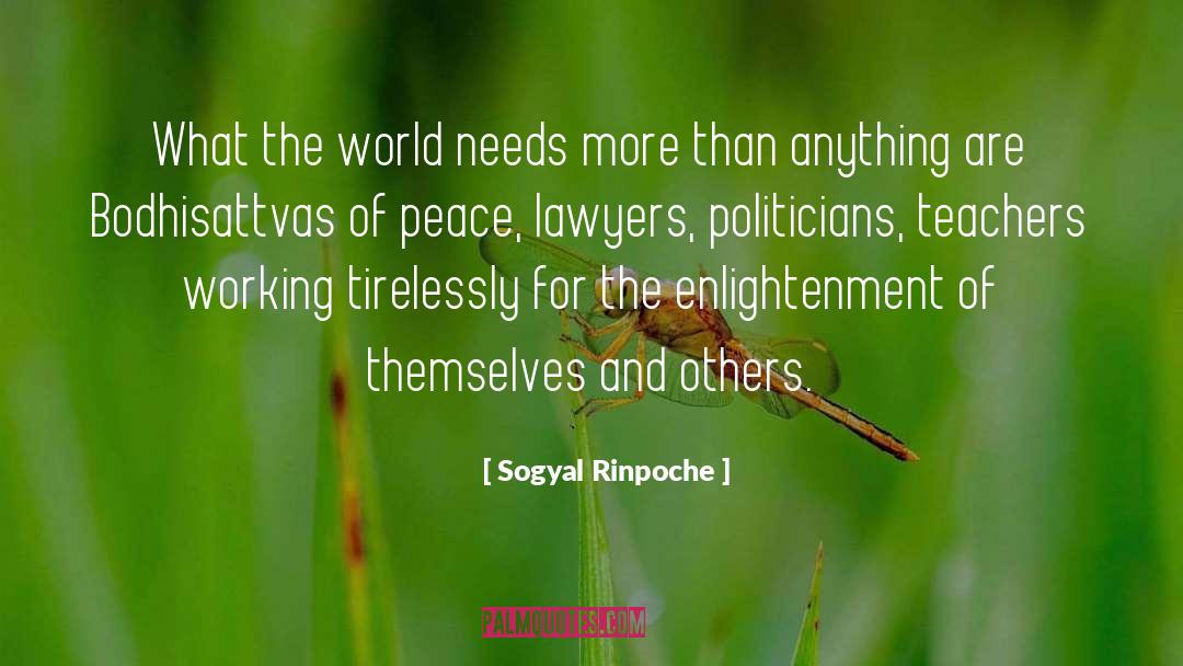Sogyal Rinpoche Quotes: What the world needs more