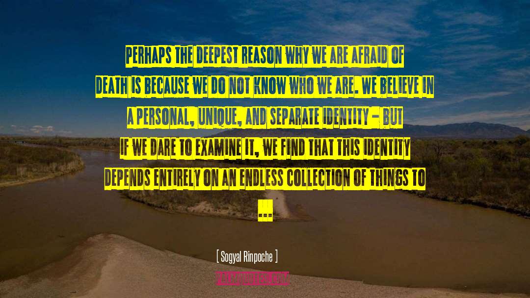 Sogyal Rinpoche Quotes: Perhaps the deepest reason why