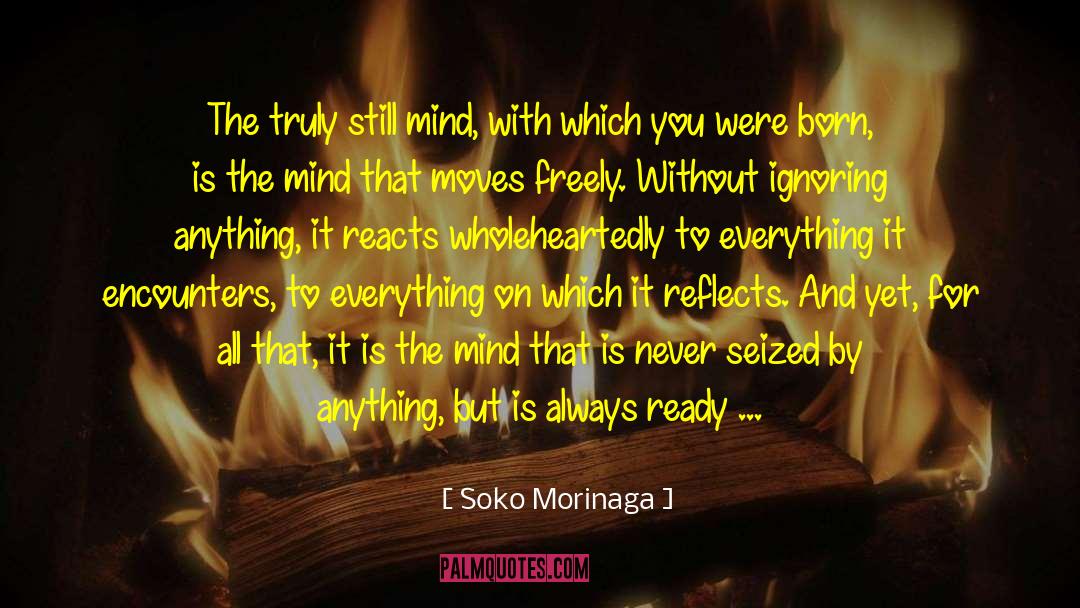 Soko Morinaga Quotes: The truly still mind, with