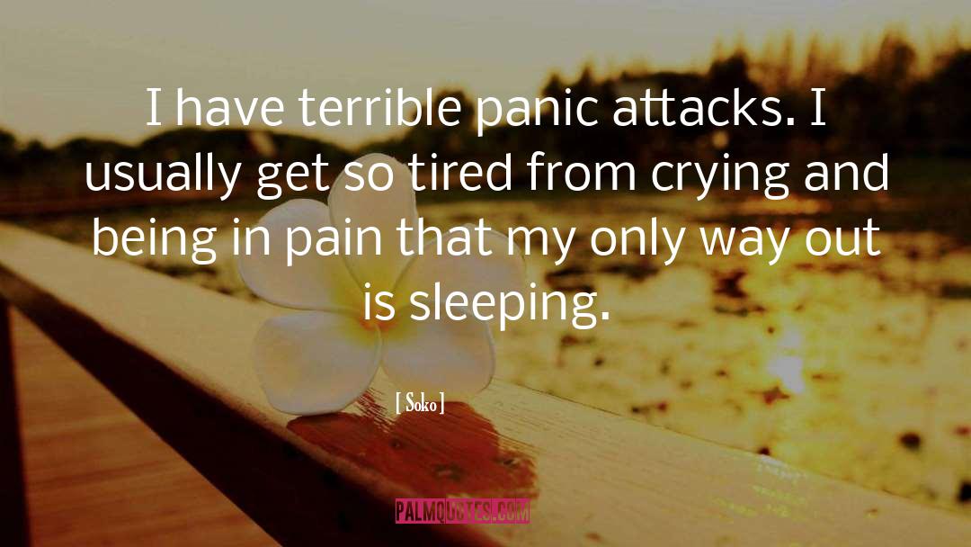 Soko Quotes: I have terrible panic attacks.