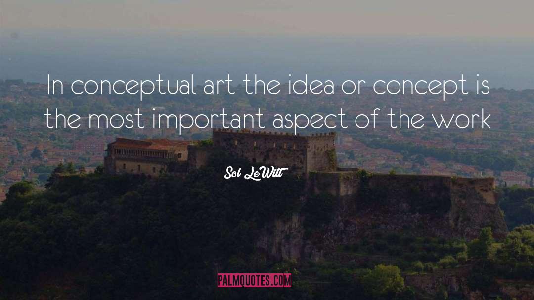 Sol LeWitt Quotes: In conceptual art the idea