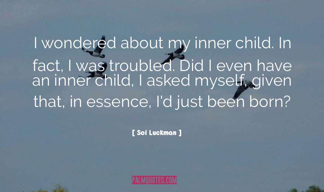 Sol Luckman Quotes: I wondered about my inner