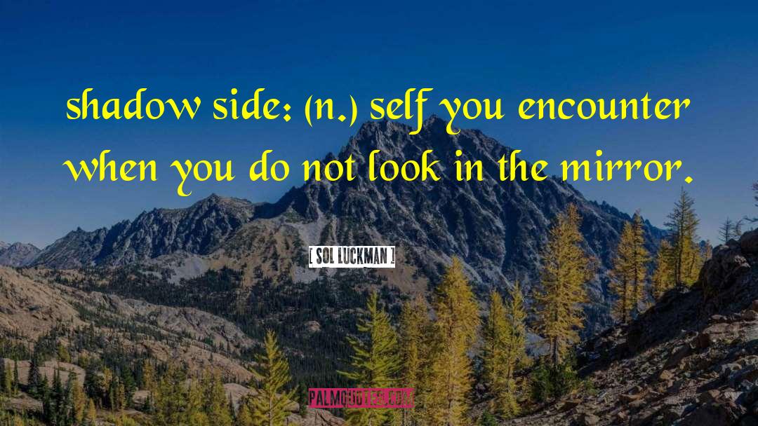 Sol Luckman Quotes: shadow side: (n.) self you