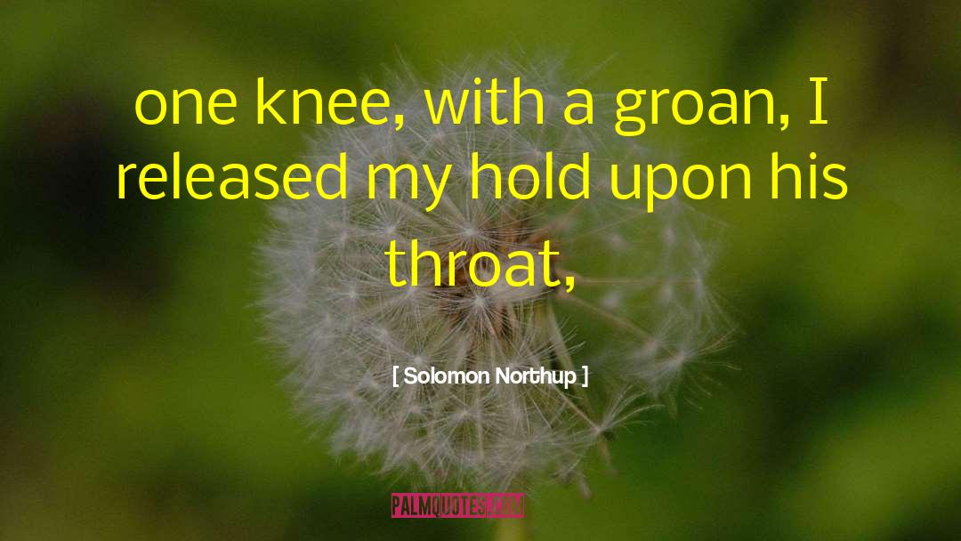Solomon Northup Quotes: one knee, with a groan,