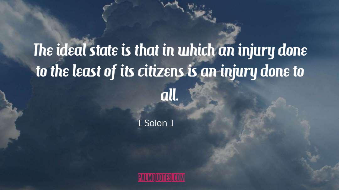 Solon Quotes: The ideal state is that