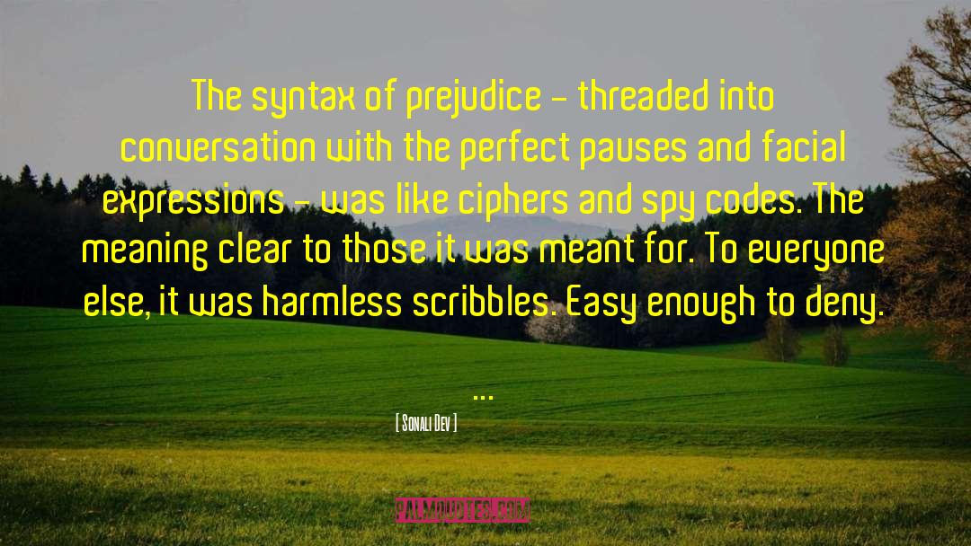Sonali Dev Quotes: The syntax of prejudice -