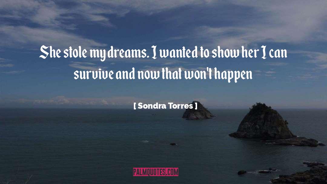 Sondra Torres Quotes: She stole my dreams. I