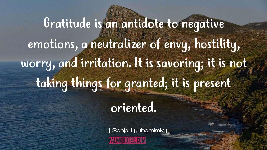 Sonja Lyubomirsky Quotes: Gratitude is an antidote to
