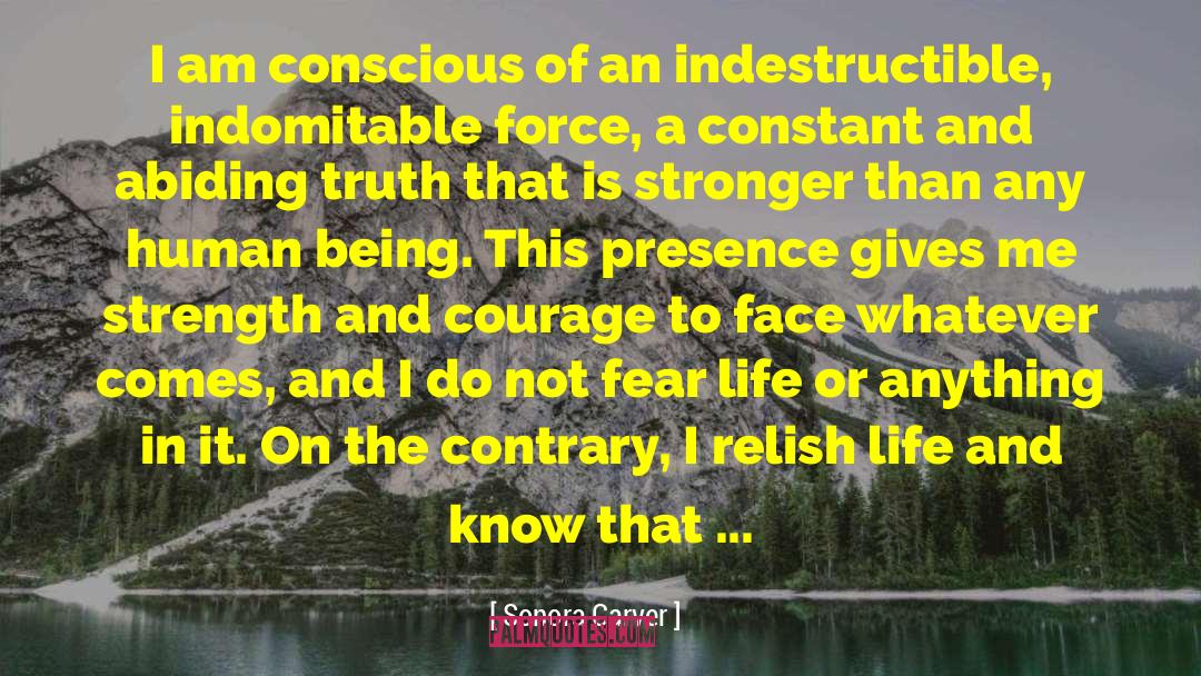 Sonora Carver Quotes: I am conscious of an