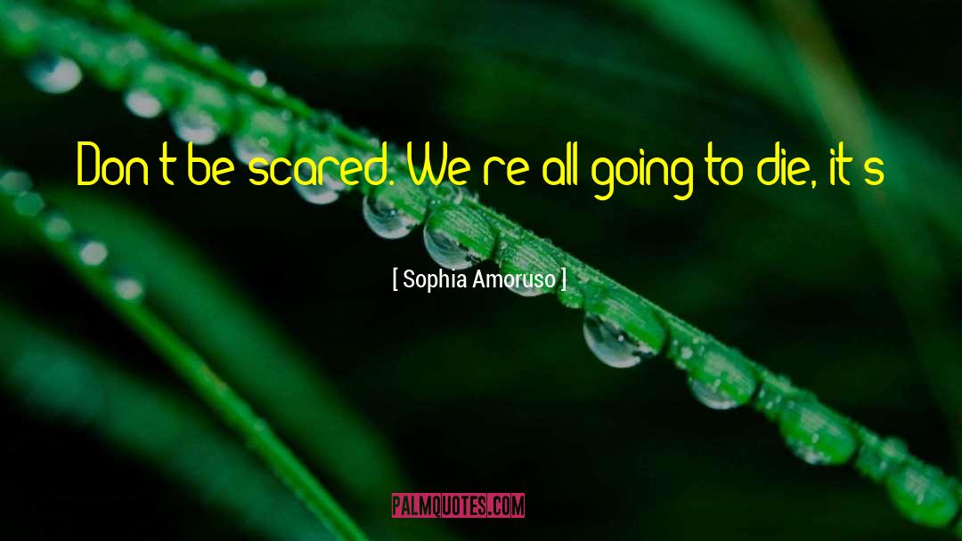 Sophia Amoruso Quotes: Don't be scared. We're all