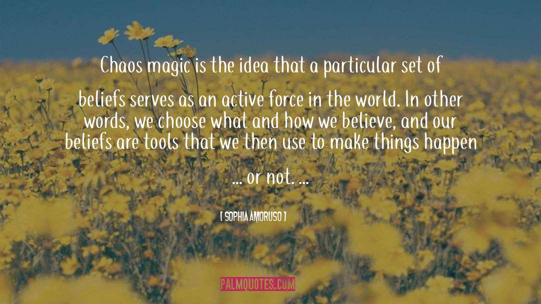 Sophia Amoruso Quotes: Chaos magic is the idea