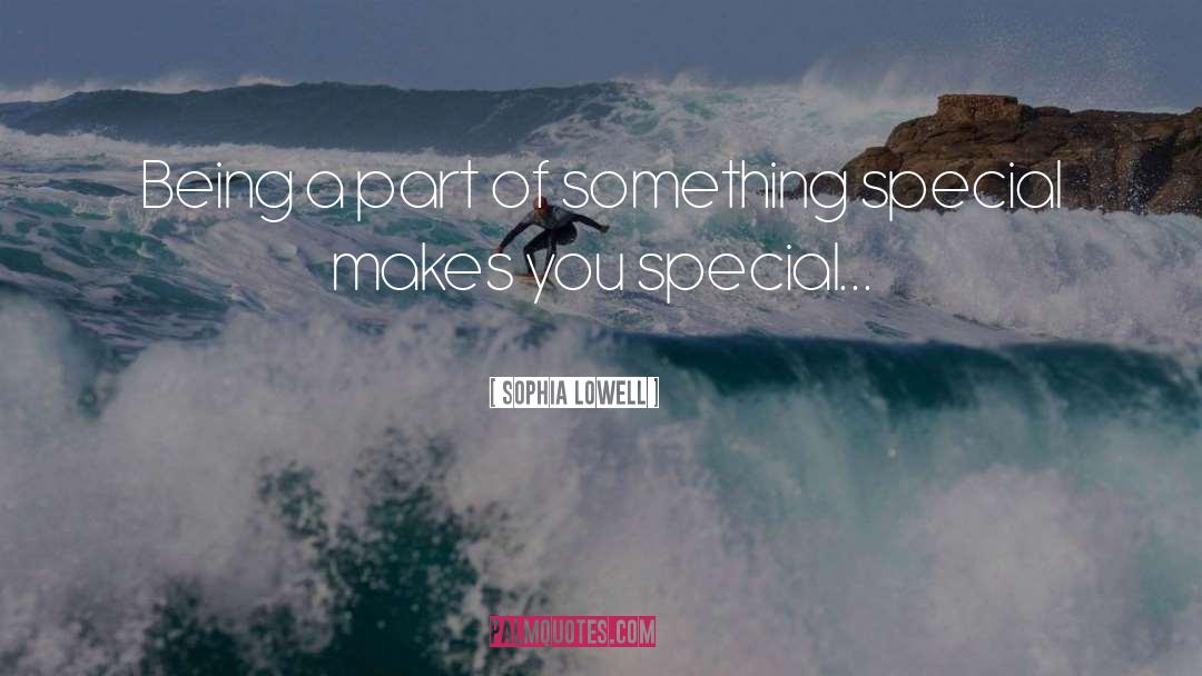 Sophia Lowell Quotes: Being a part of something