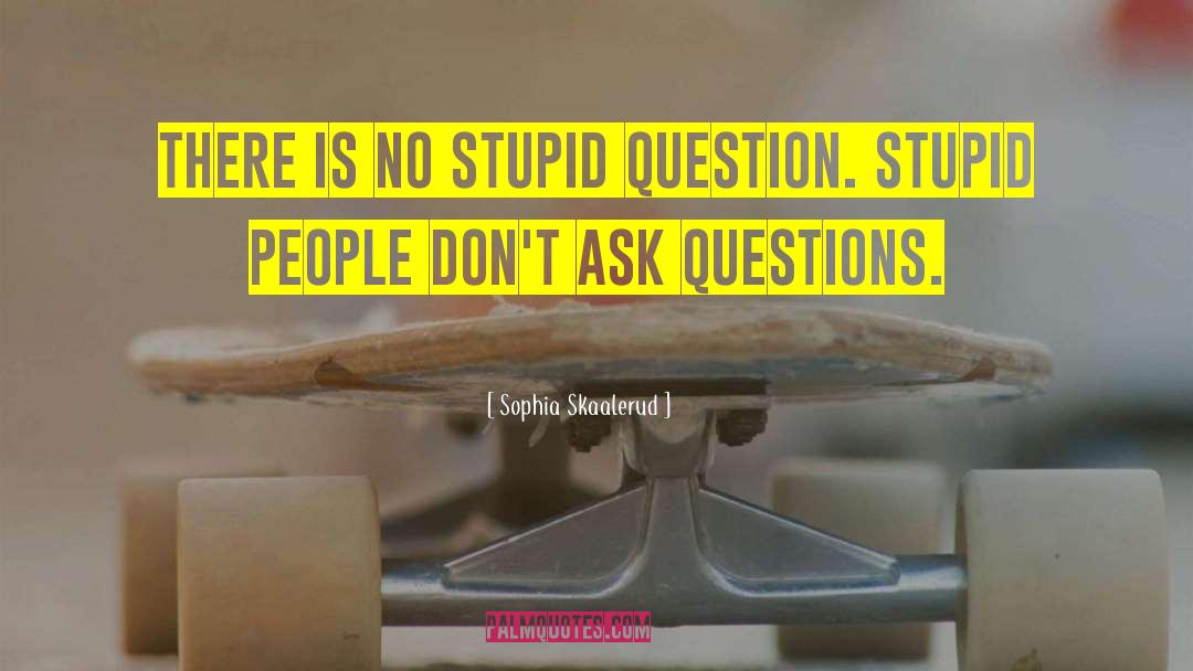 Sophia Skaalerud Quotes: There is no stupid question.