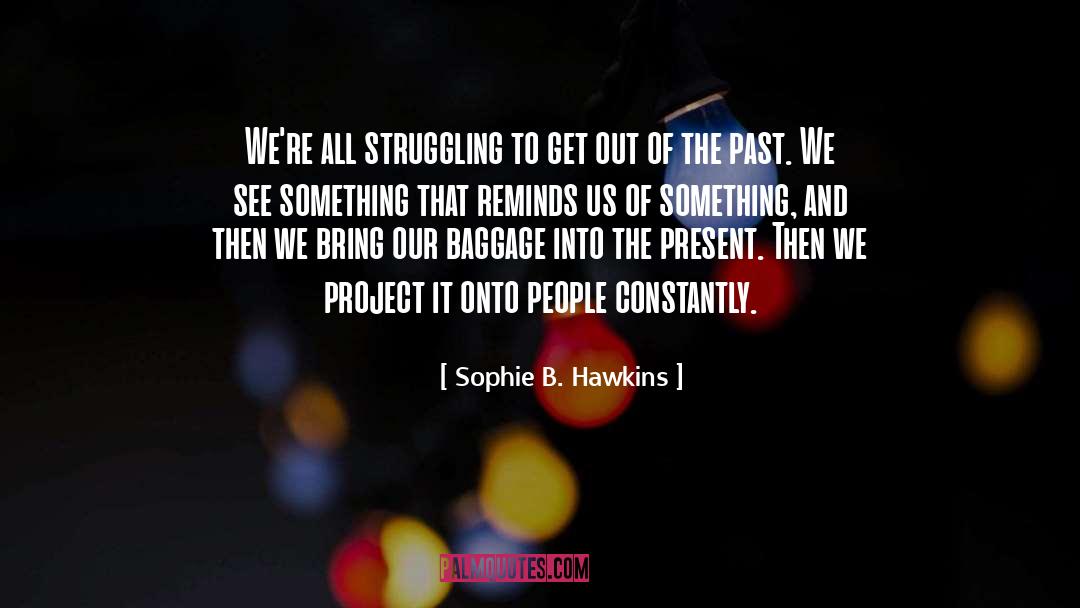 Sophie B. Hawkins Quotes: We're all struggling to get