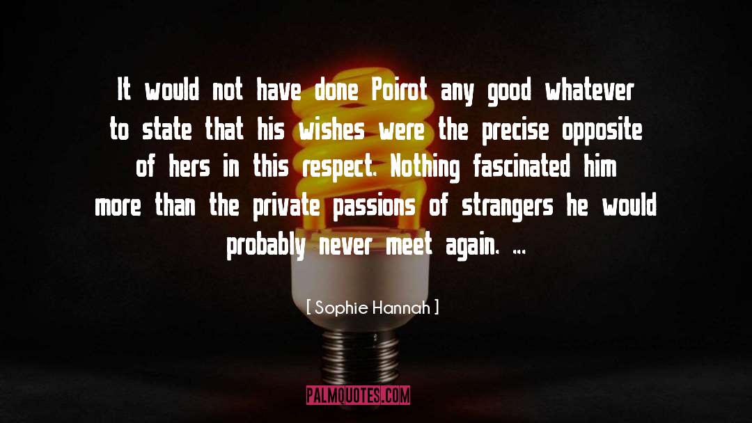 Sophie Hannah Quotes: It would not have done