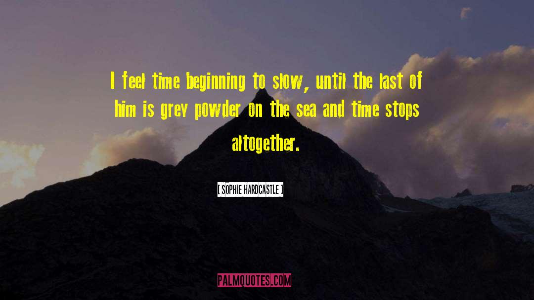 Sophie Hardcastle Quotes: I feel time beginning to